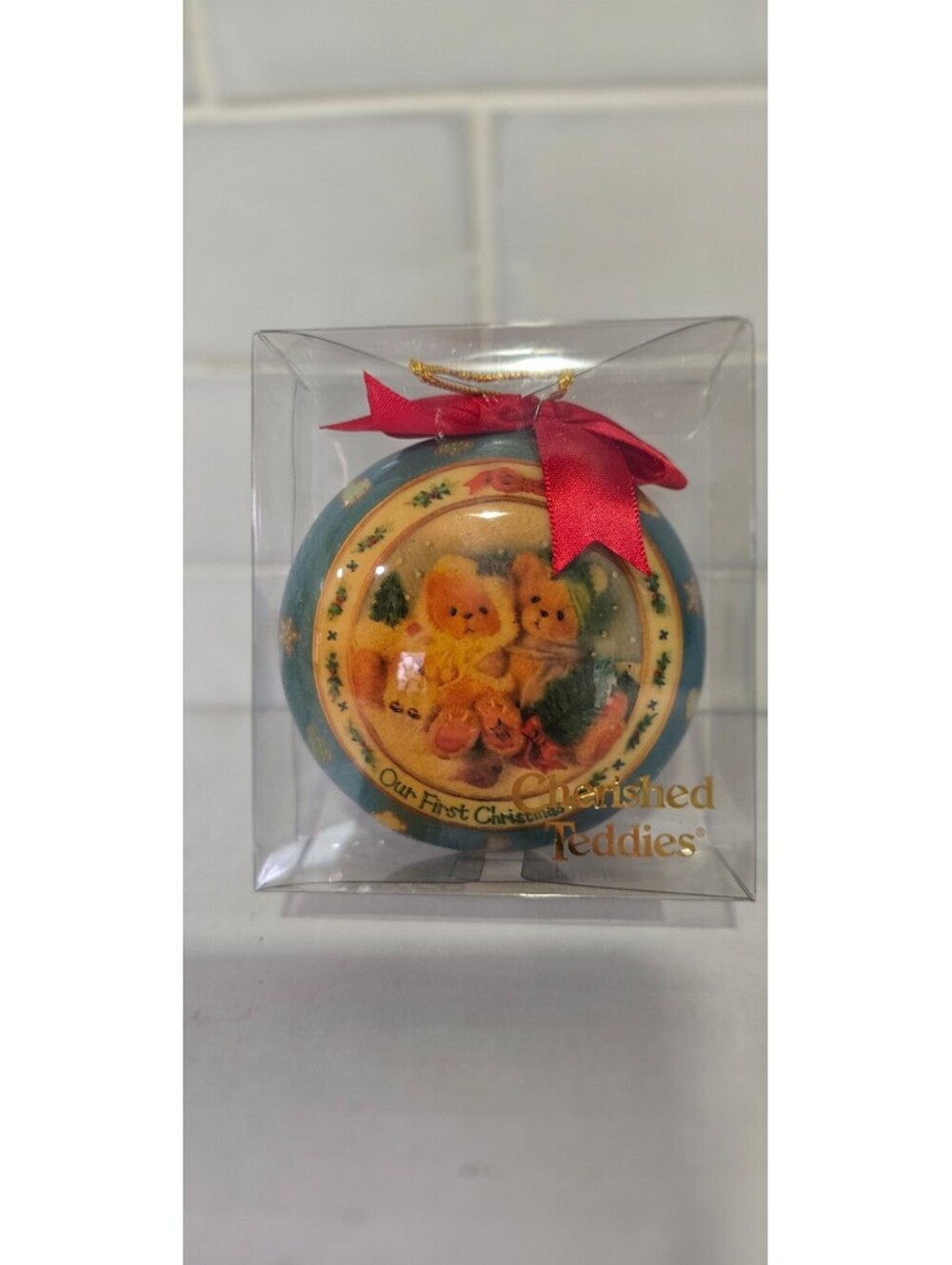Enesco Cherished Teddies Our First Christmas Ornament